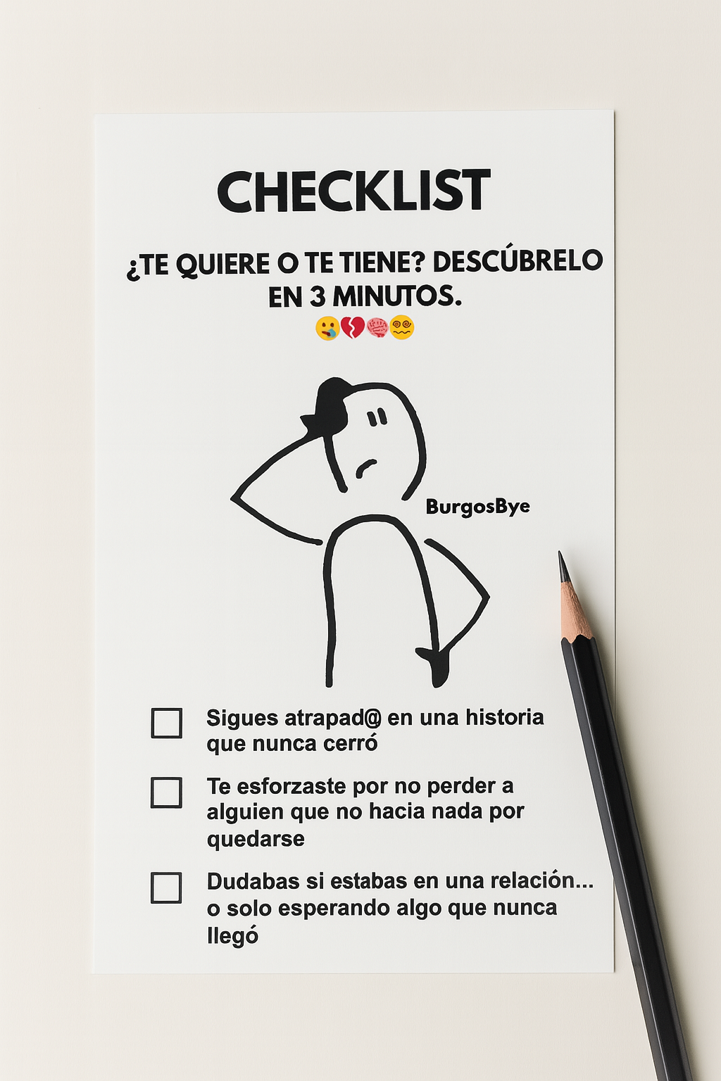 Checklist: Te quiere o te tiene?📝